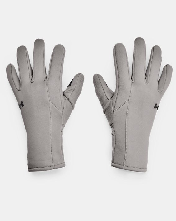 Women's UA Storm Fleece Gloves, Gray, pdpMainDesktop image number 0
